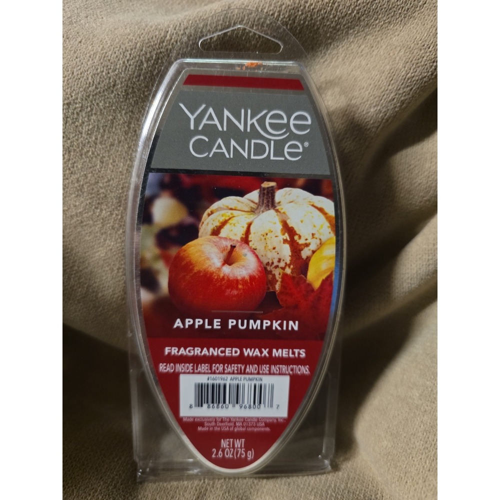 Yankee Candle Fragranced Wax Pack of 6 Melts 2.6 Oz Apple Pumpkin Scented New
